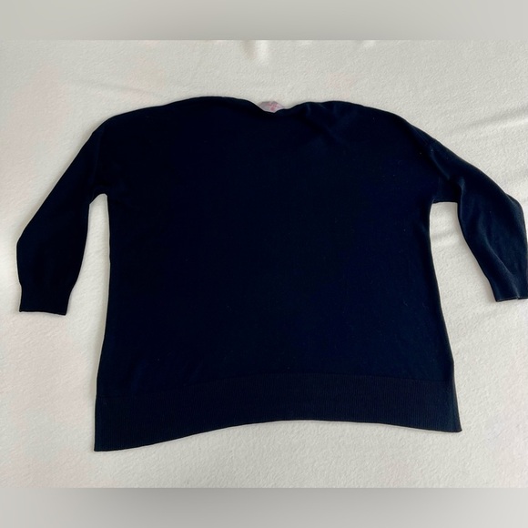 Laurie Felt Black sweater with a groovy, colorful butterfly on front. Size L - Picture 2 of 7